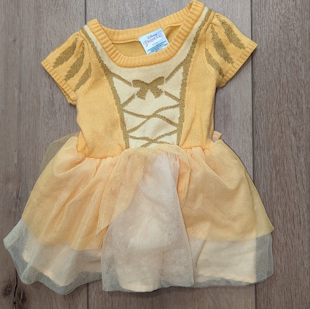 Baby Belle Dress 12m Disney Princess Costume Yellow Tutu